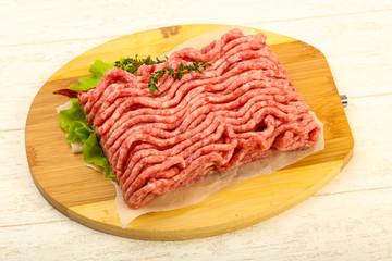 Raw minced beef meat