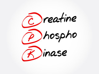 CPK - creatine phosphokinase acronym, concept background