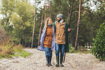 couple going from fishing