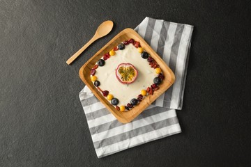 Fototapeta premium Healthy breakfast in plate