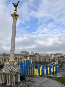 Majdan Nesaleschnosti in Kiew (Ukraine)