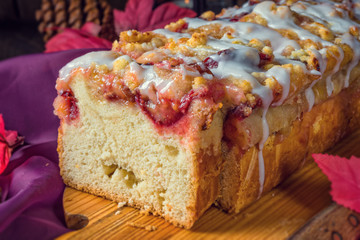 delicious yeast cake with plums