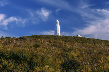 Fototapeta na wymiar View of Bruny Island Lighthouse in Tasmania, Australia.