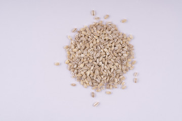 barley on a white table
