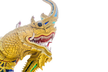 Fototapeta premium Thai naga head isolated on white