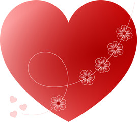 Herz mit Blumenornamenten