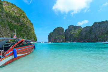 Obraz premium MAYA BAY one of the most beautiful beaches of Phuket province Thailand.