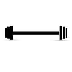 Weight lifting barbell on a white background