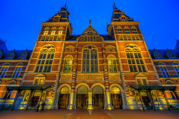 Fototapeta premium The Rijksmuseum in Amsterdam, Netherlands.