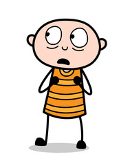 Scared Bald Prisoner Face Expression