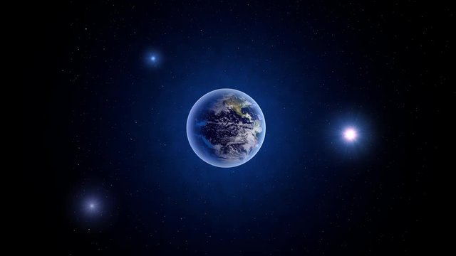 3D rendered Animation of a virtual flight towards Planet Earth. Elements of this image furnished by NASA.
