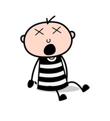 Screaming Dizzy Face - Comic Kid Captive Vector