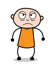 Angry Face - Cartoon Criminal Vector