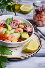 Salad with seafood