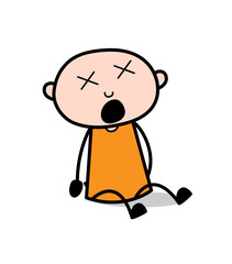 Dizzy Face - Cartoon Thief Vector Illustration