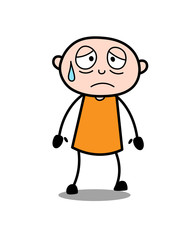 Upset Face with Tears - Cartoon Thief Vector Illustration