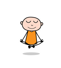 Cartoon Criminal Doing Yoga