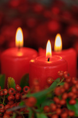 Red Christmas candles