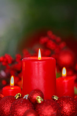 Red Christmas candles