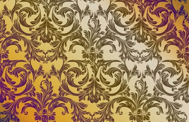 Baroque pattern background. Ornament Decor for invitation, wedding, greeting cards. Vector illustrations