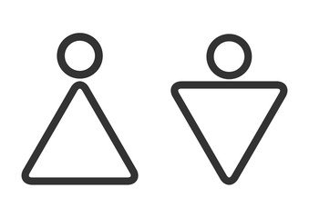 WC vector icon. Simple line. Icon for men and women