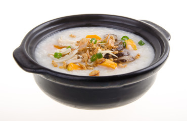 Simple and healthy porridge cooked with sweet potato. For diet and nutrition, healthy eating and lifestyle concepts.