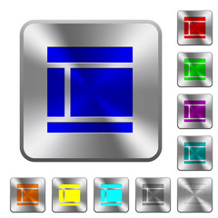 Two columned web layout rounded square steel buttons