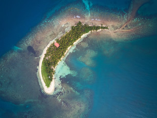 Île sur récif de corail