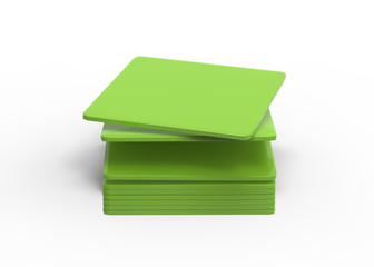 Drink Coaster Mock-Up, 3D Illustration