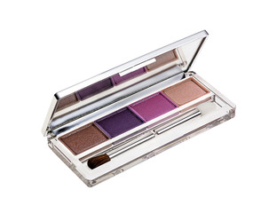 Eyeshadow palettes isolated on white 