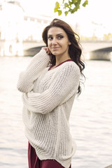 Fashion portrait of young beautiful woman.