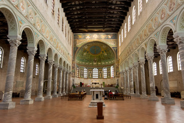 Italy, Ravenna Saint Apollinare in Classe Basilica, interior