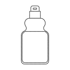 detergent bottle icon in monochrome dotted silhouette