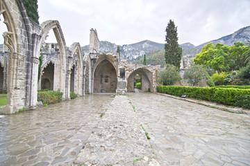 Fototapeta na wymiar Bellapais Abbey in Northern Cyprus - Bellapais monastery - Cyprus landmarks