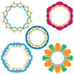 Colorful frame collection