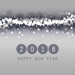 Fototapeta na wymiar Best Wishes - New Year Card, Cover or Background Design Template - 2018