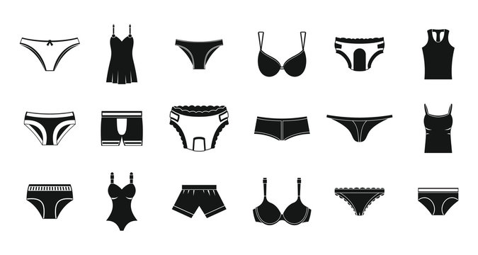 Panties Symbol. Woman Underwear Type: Bikini. Vector Illustration, Flat  Design Stock Vector - Illustration of flat, nude: 261976193