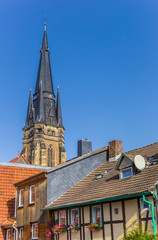 Obraz premium Tower of the Liebfrauen church in Wernigerode