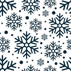 Snowflake seamless pattern