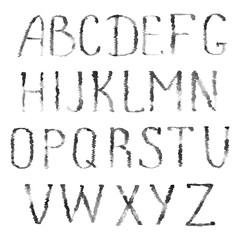 Black letters of latin alphabet