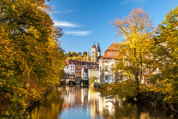 Fototapeta na wymiar Esslingen Germany view of historic medieval town center