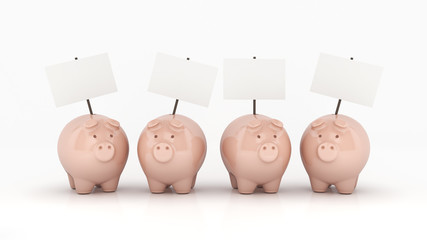 Piggy Bank. 3D rendering © lchumpitaz