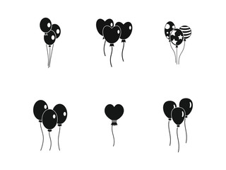 Ballons icon set, simple style © ylivdesign