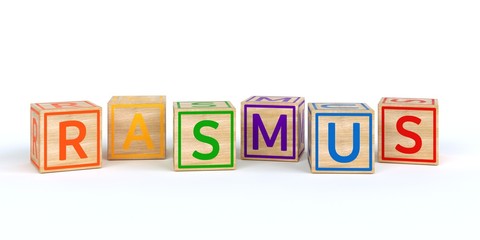 bunte W&uuml;rfel Name - Rasmus