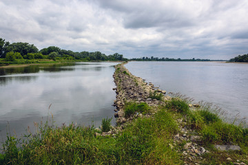 Vistula River bank near Warsaw in Poland