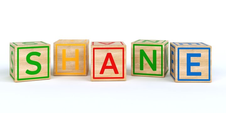 bunte W&uuml;rfel Name - Shane