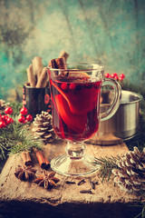 Hot mulled wine