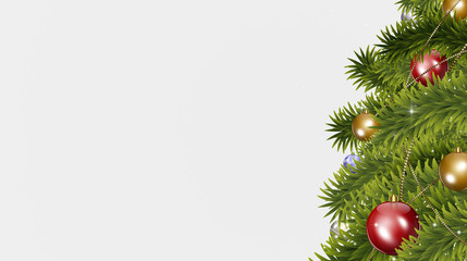 Fototapeta na wymiar Holiday Tree Banner
