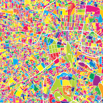 Tokyo, Japan, colorful vector map