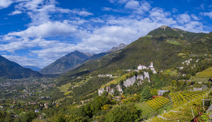 Naklejka na ściany i meble Castle Tyrol near Meran, Italy